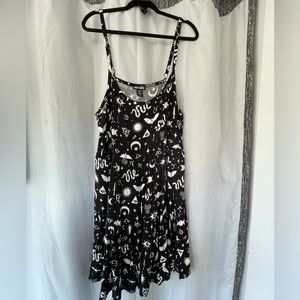 OCCULT SYMBOL TIERED DRESS